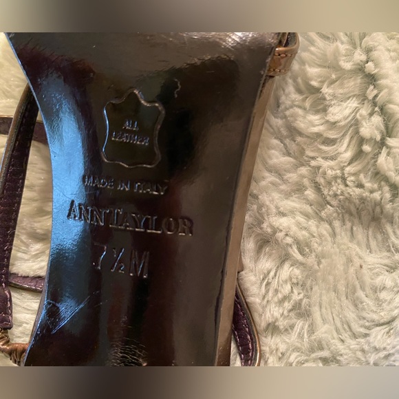 Ann Taylor Bronze Strappy Heels - Like New - Picture 2 of 9